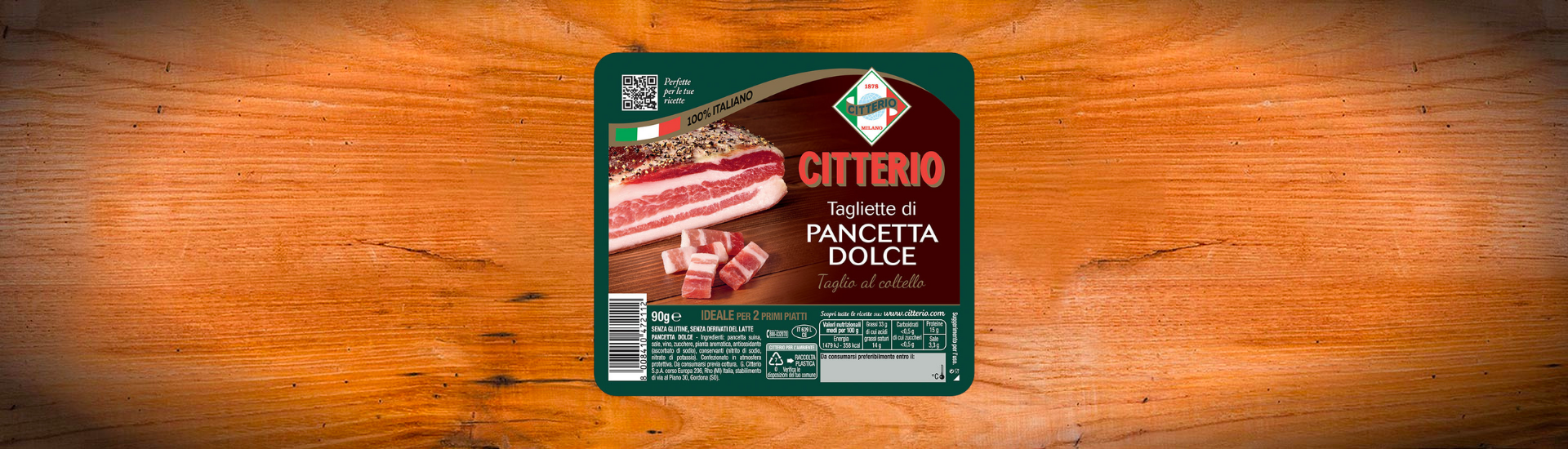 TAGLIETTE DI PANCETTA DOLCE