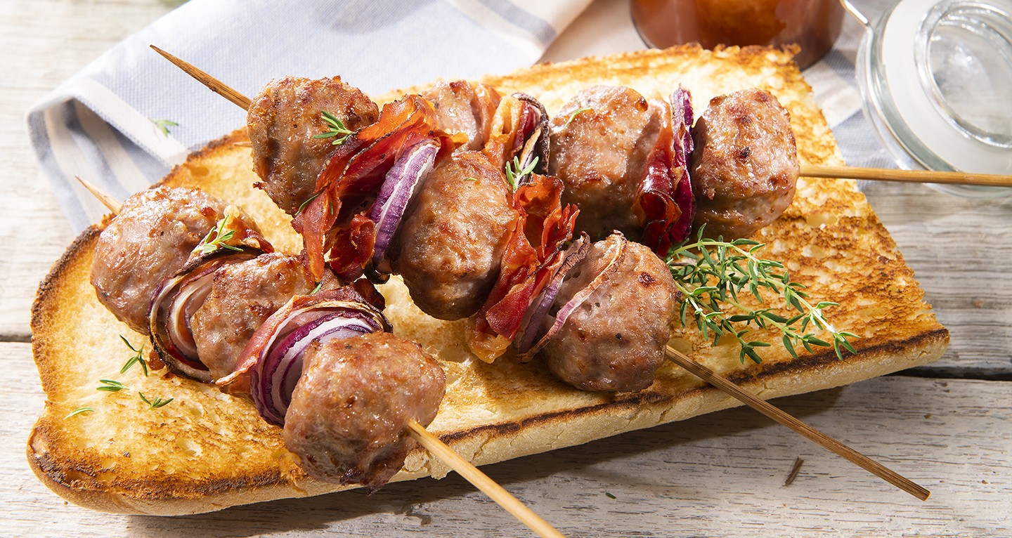 MEATBALLS WITH SPECK AND RED ONION